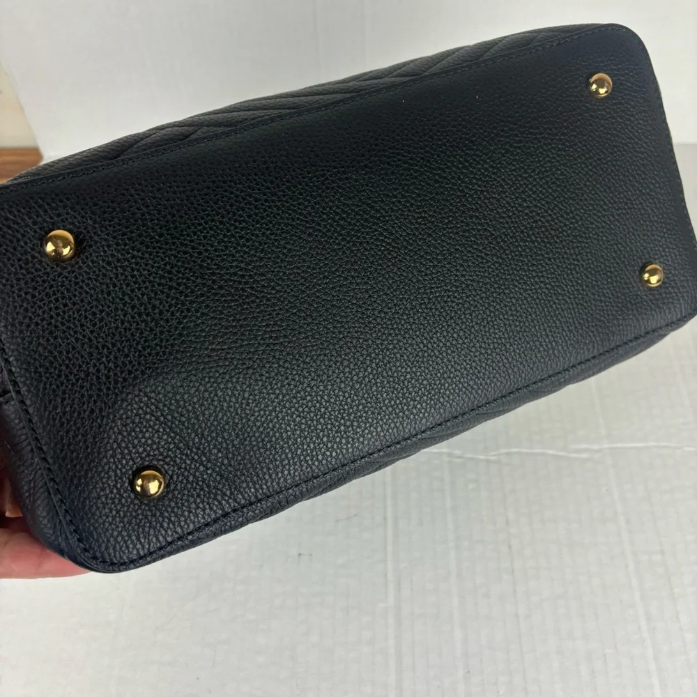 Cute Quilted Woven Design handbag-Basiic Black Color/Everyday Bag-NWT